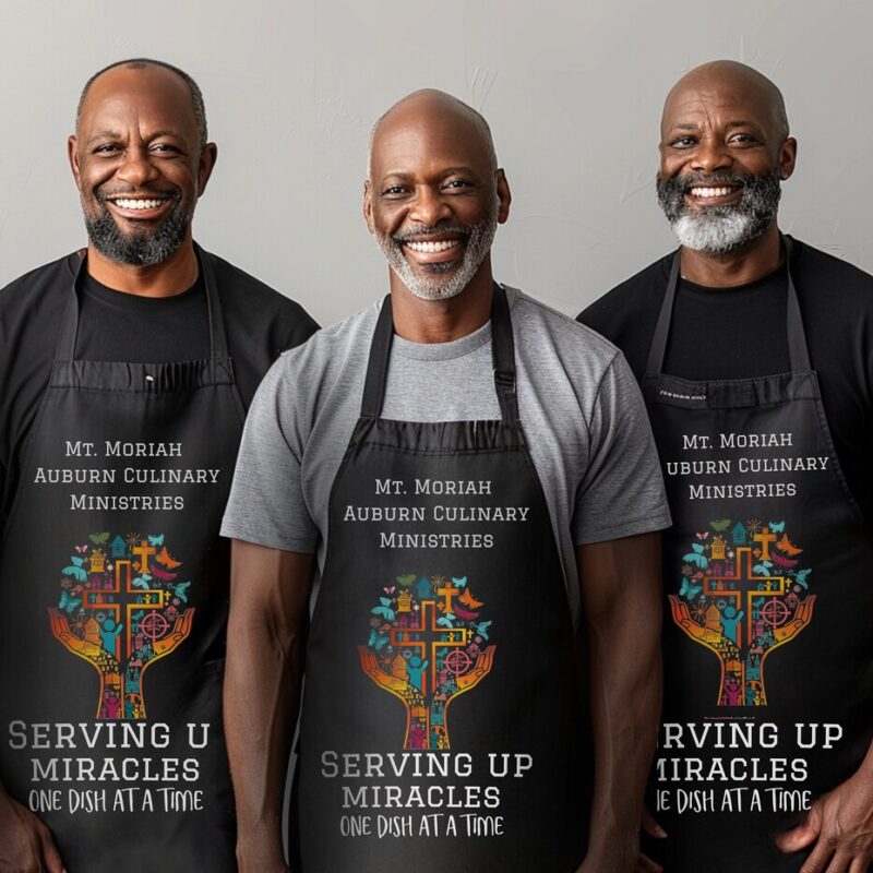 Personalized Church apron gift African American black apron