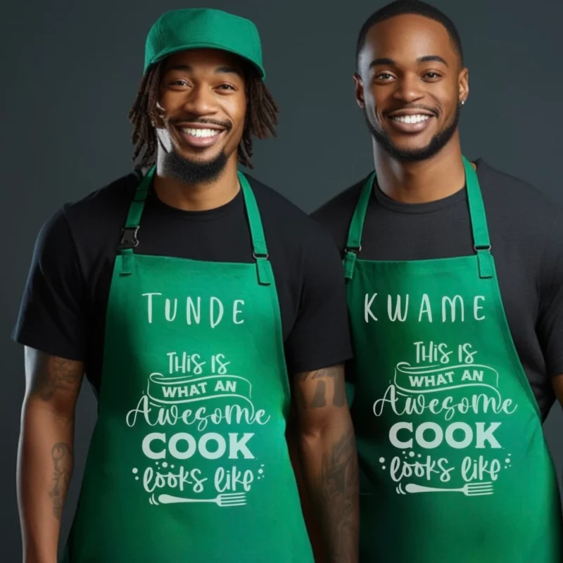African black apron gift for man customized Funny baking apron