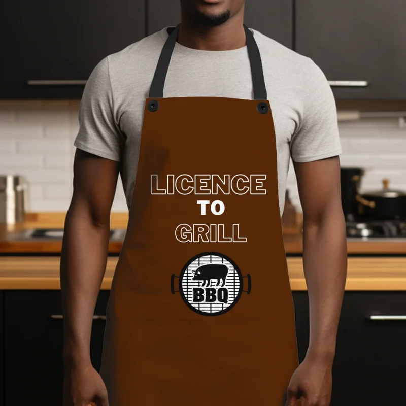 Personalized BBQ Apron, Afrocentric Chef Gift for Dad
