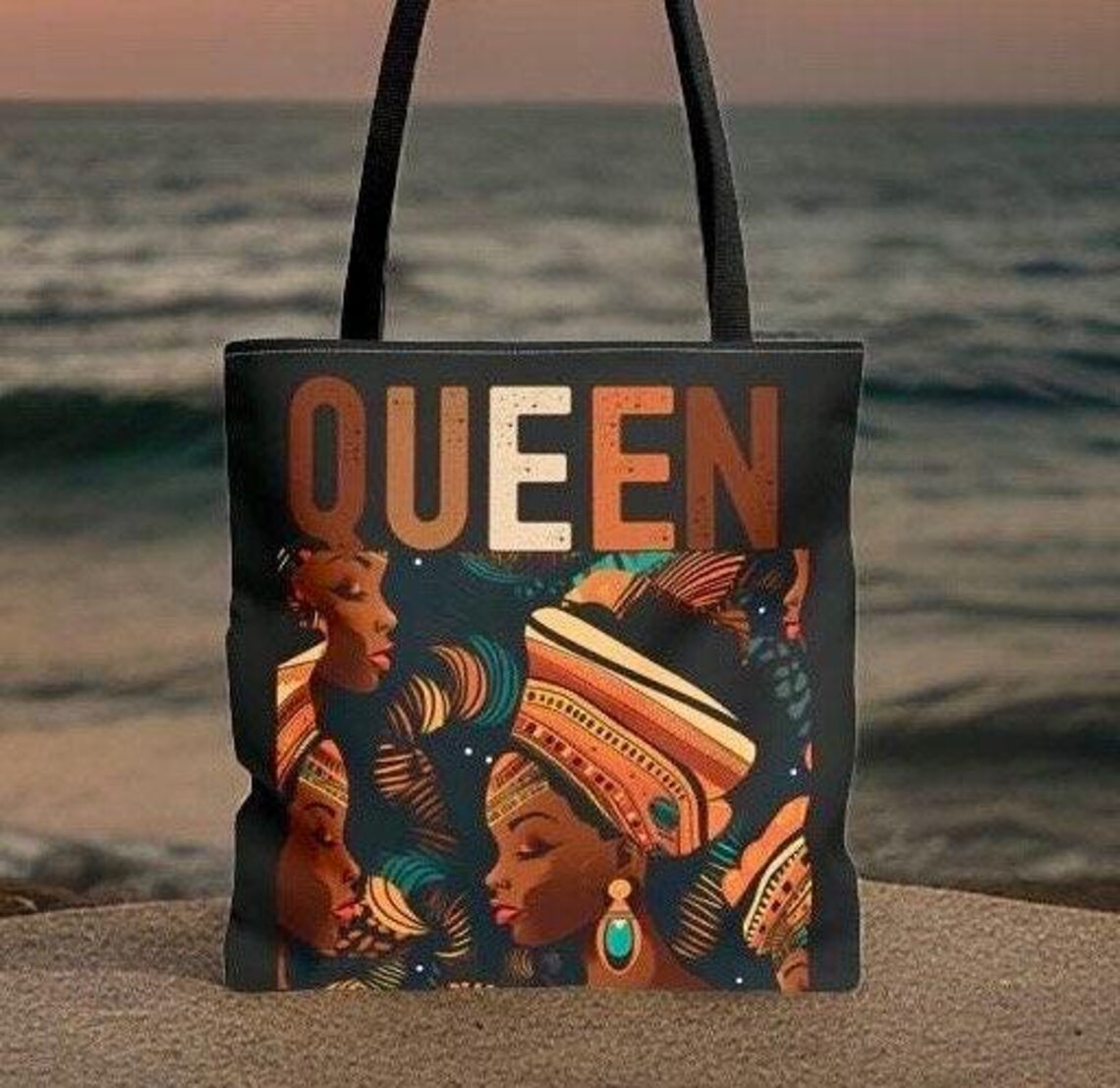 African print tote bag gift for her ethnic shoulder bag - Image 2