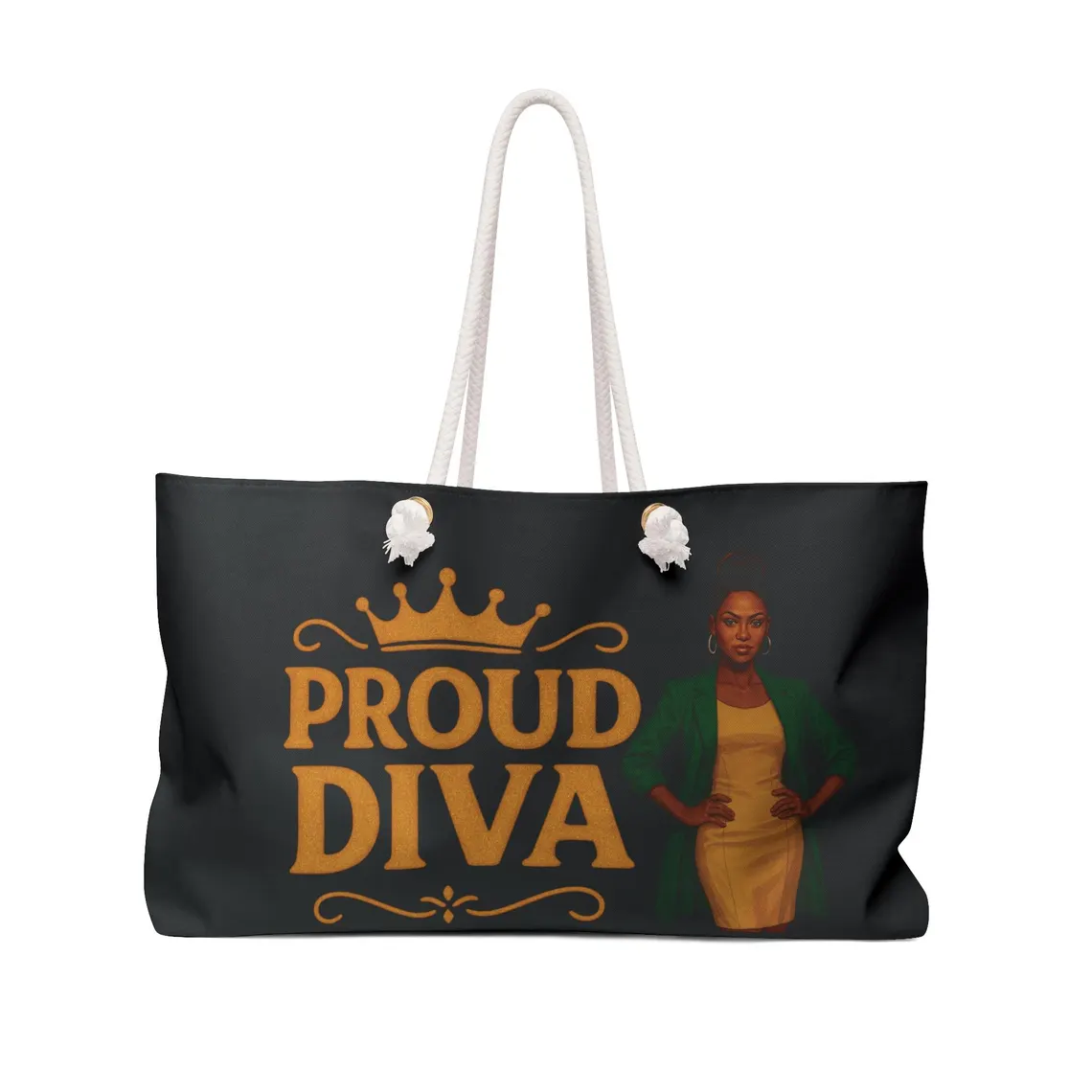 Proud Diva Trendy Tote Weekender Bag - Image 4