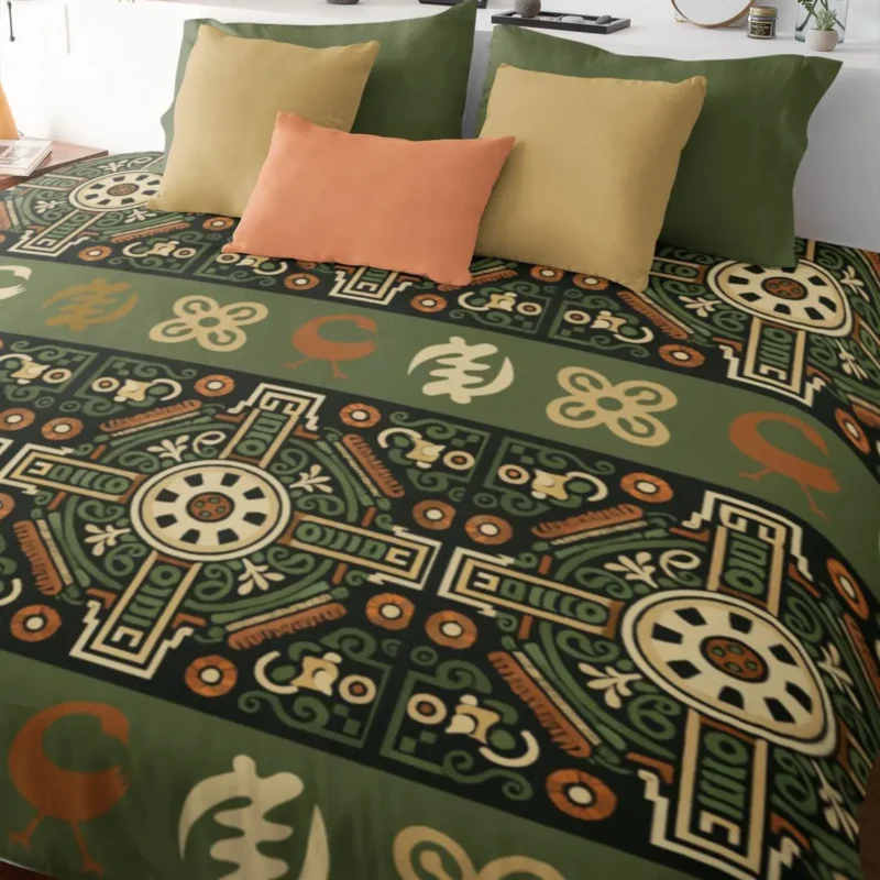 African art bedding set housewarming gift bed ethnic queen-size king unique design bedspread gift for Mom twin duvet gift for Africa lover