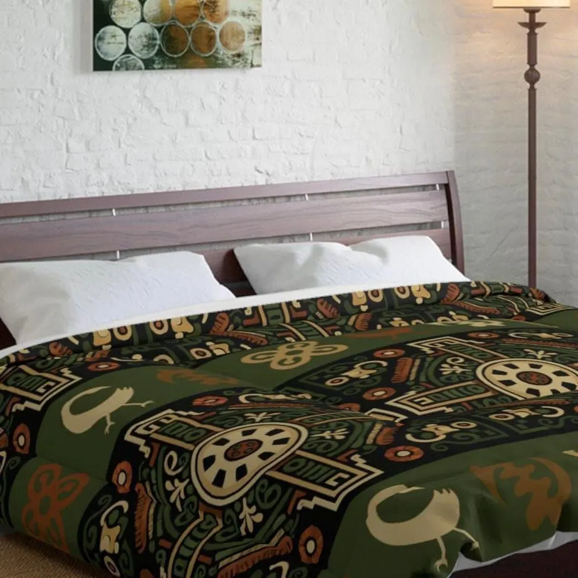 African art bedding set housewarming gift bed ethnic queen-size king unique design bedspread gift for Mom twin duvet gift for Africa lover - Image 3